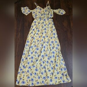 Floral Yellow Maxi Dress